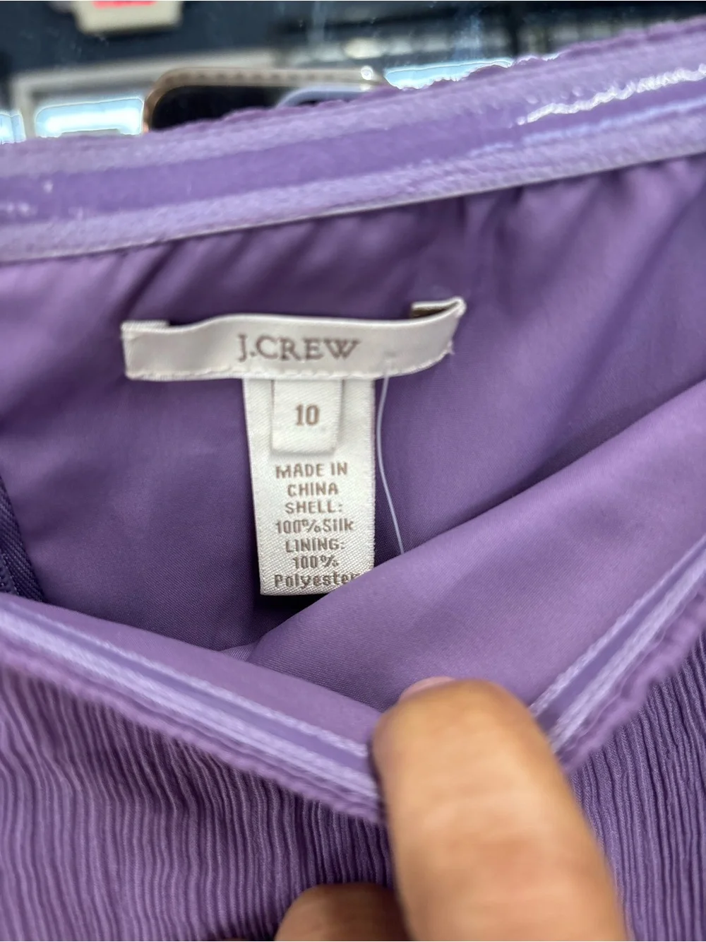 J. Crew Strapless Lavender Purple Midi Dress